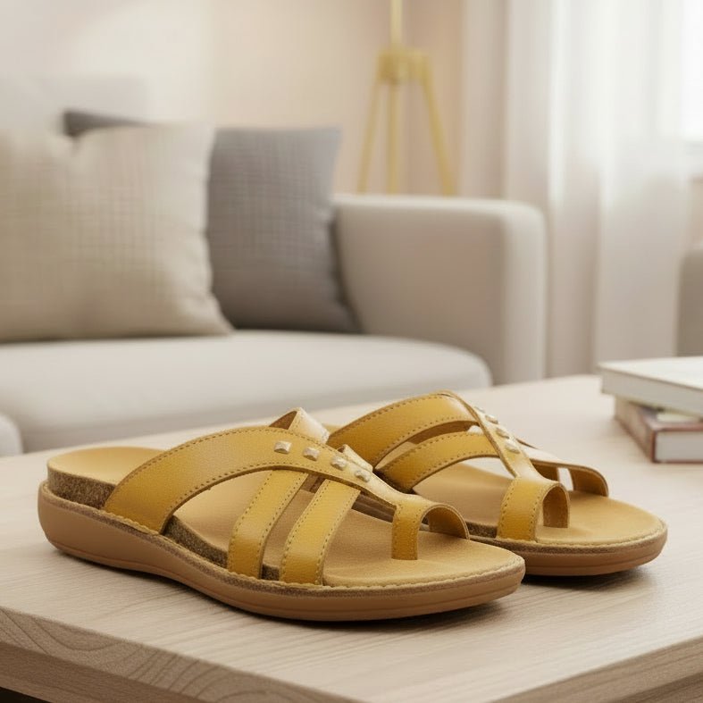 STEPURA | Women's Sandals - Flat Orthopedic Design with Padded Cross Straps 0