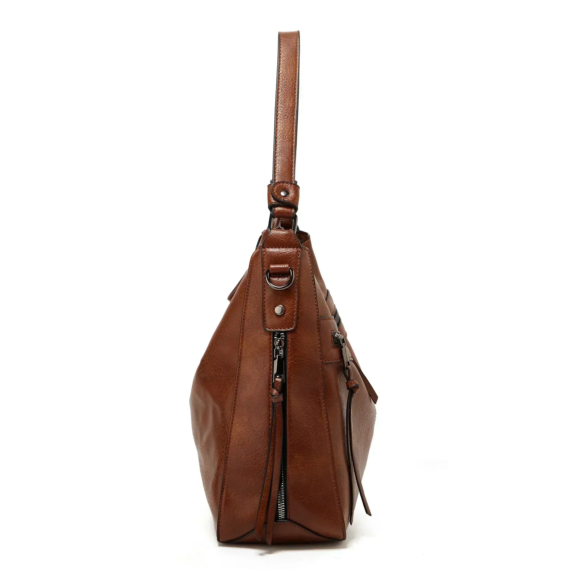 Casual hobo bag made of faux leather