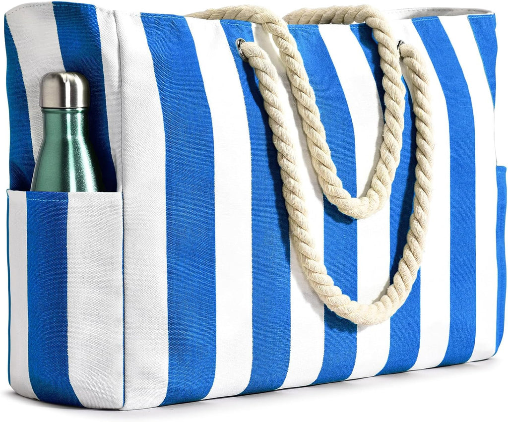 NOUVEAU RICHE Wasserdichte Extragroße Strandtasche Mit Taschen Für Wochenendtrips