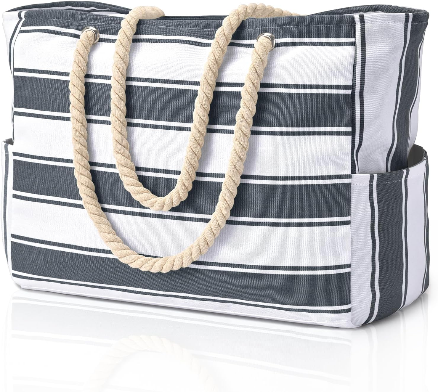NOUVEAU RICHE Wasserdichte Extragroße Strandtasche Mit Taschen Für Wochenendtrips