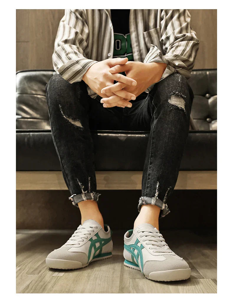 NOUVEAU RICHE Damen und Herren Geometrische Sommer-Sneakers Gummisohle