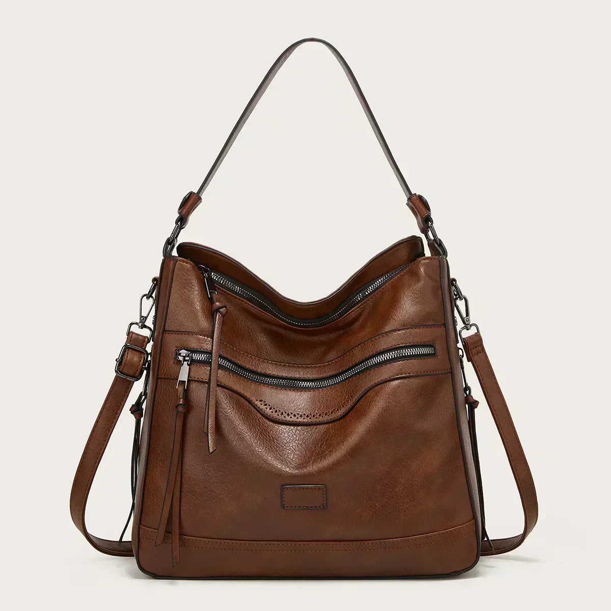 Casual hobo bag made of faux leather