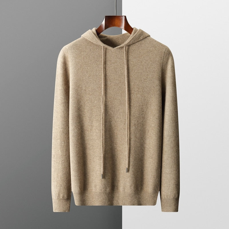 Kaschmir-Hoodie – 100 % Merinowolle