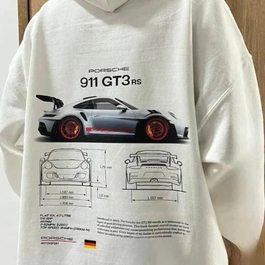 Unisex Renn-Hoodie mit Grafikdruck – Dynamischer Look