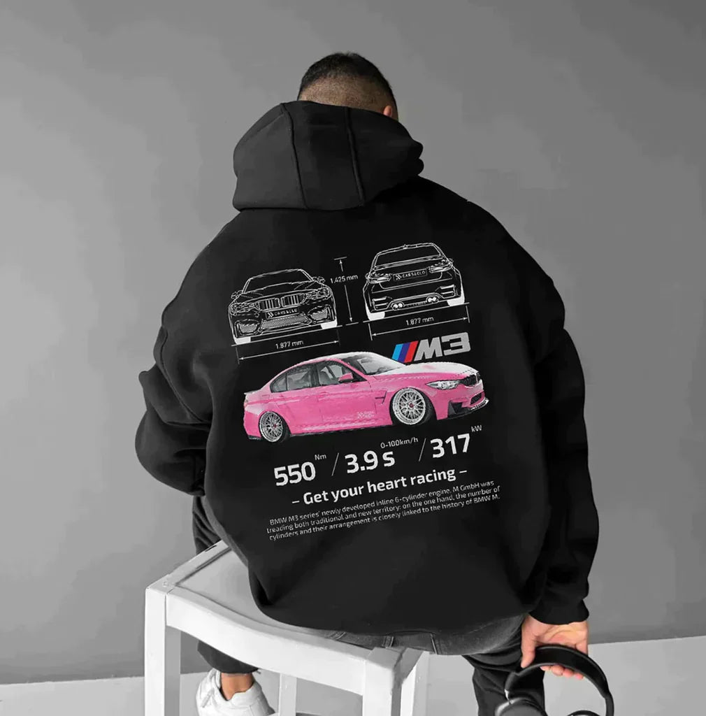 Unisex Renn-Hoodie mit Grafikdruck – Dynamischer Look