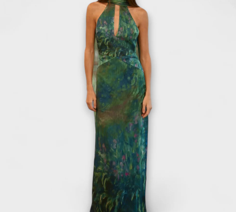 Maxikleid mit Iris-Print für sommerliche Anlässe