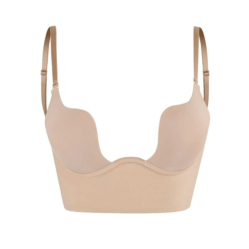 Rückenfreier BH für Damen | Nahtloser Push-up BH für rückenfreie Kleider und tiefe Ausschnitte | Bequemer Halt für jeden Tag
