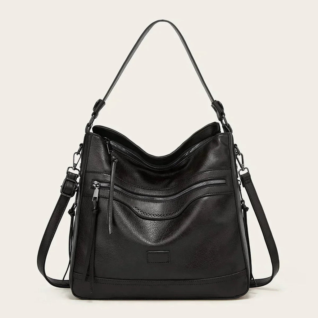Casual hobo bag made of faux leather