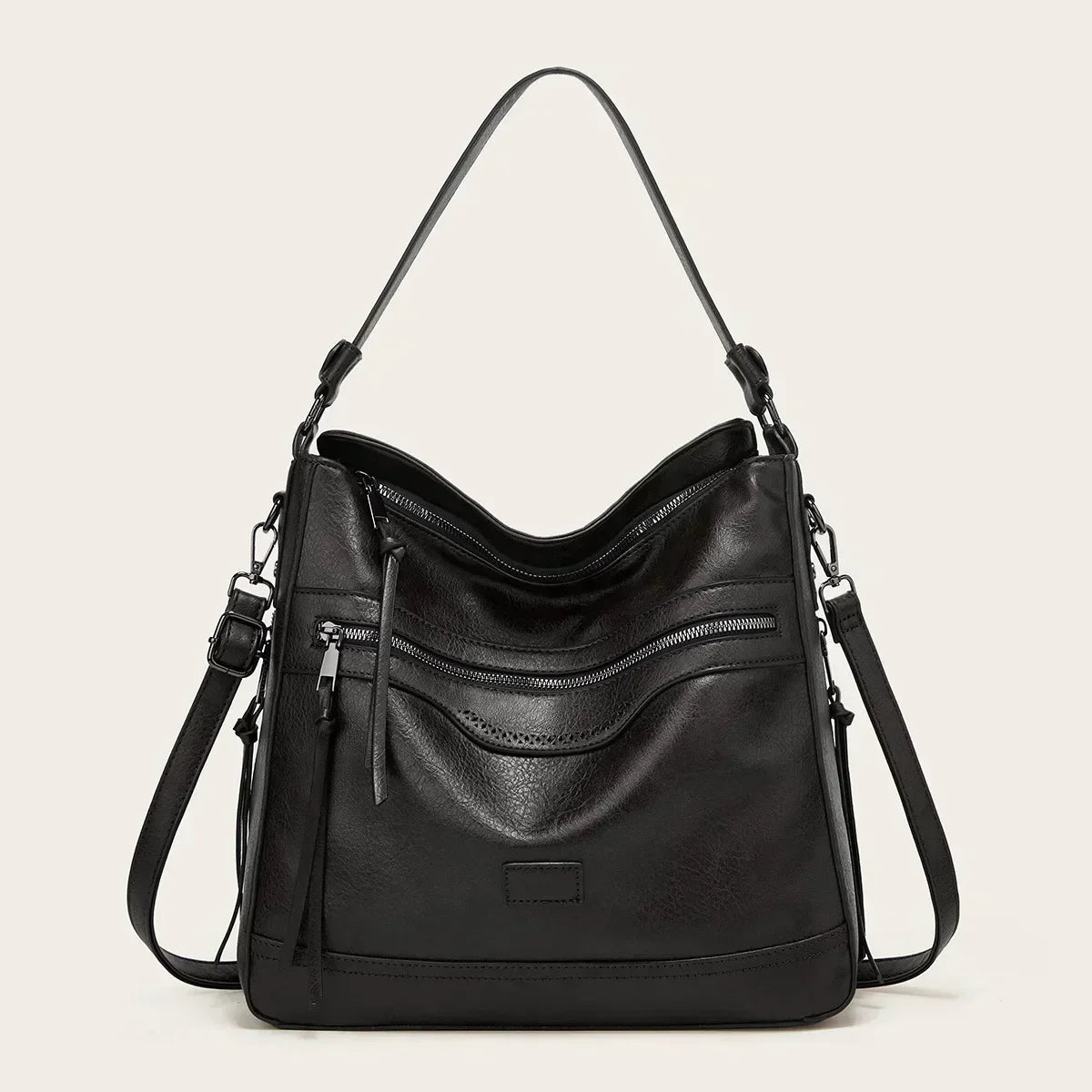 Casual hobo bag made of faux leather