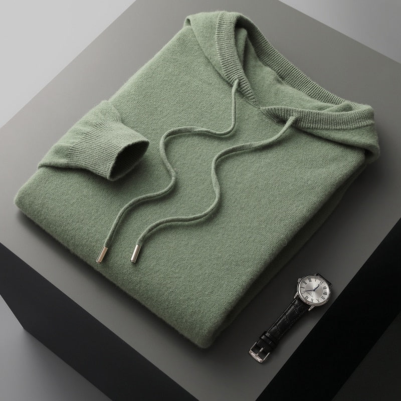 Kaschmir-Hoodie – 100 % Merinowolle