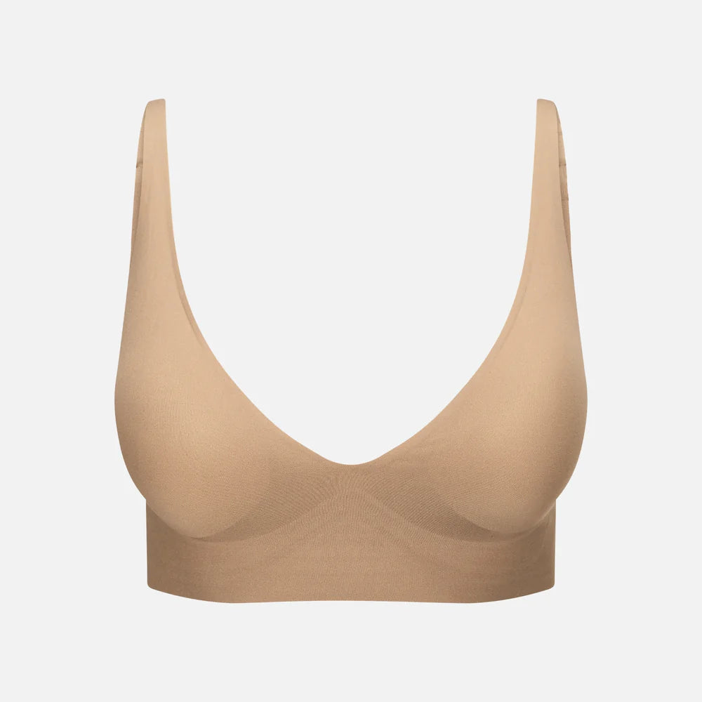 Nahtloser BH ohne Bügel für Damen | Komfort Bralette mit V-Ausschnitt | Atmungsaktives Material & weicher Halt für jeden Tag