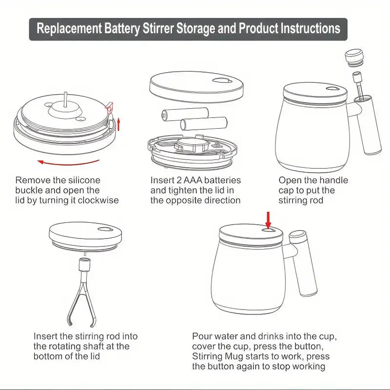 StirMate™ - Smart Self-Stirring Mug Inovessa