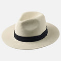 Toquilla straw Panama hat with grosgrain ribbon for men