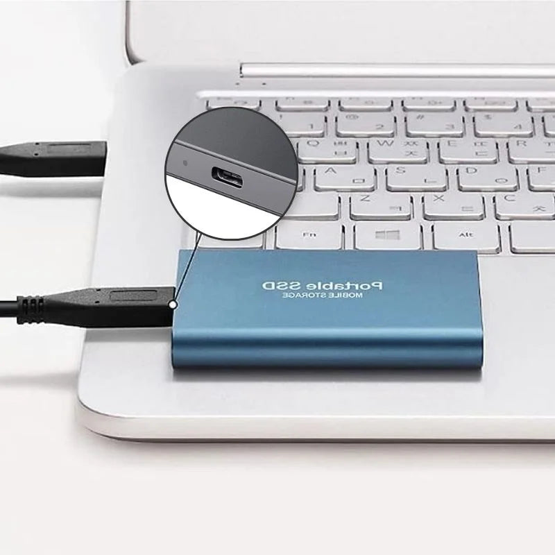 External Aluminum SSD Drive for Fast, Portable Data Storage