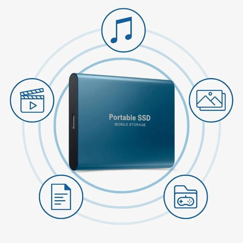 Externe SSD Festplatte Aluminium Tragbarer Speicher 128GB