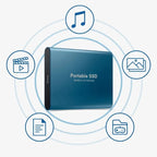Externe SSD Festplatte Aluminium Tragbarer Speicher 128GB