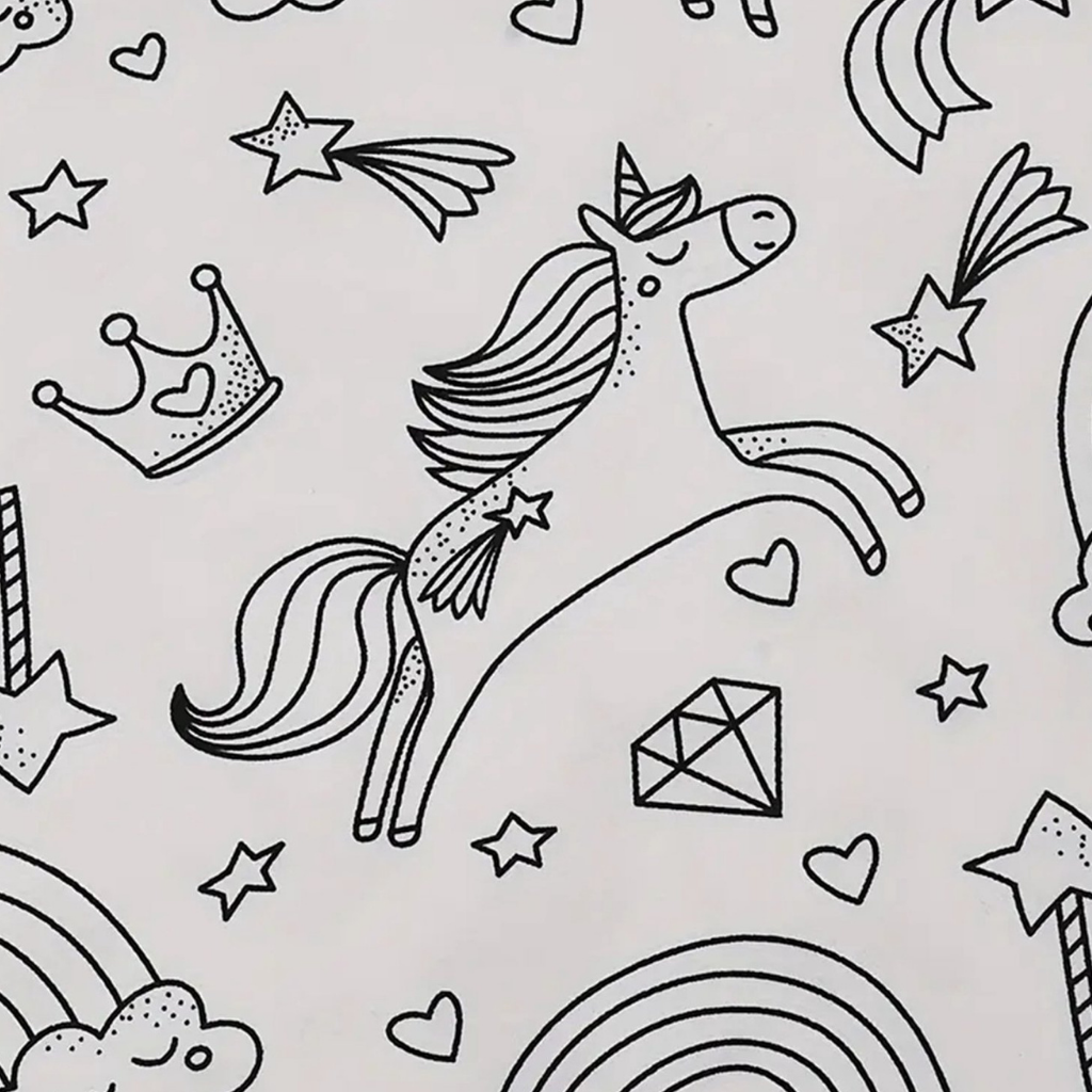 Kinder Baumwoll-Schlafanzug-Set zum Ausmalen – Kreativer Weihnachts-Pyjama