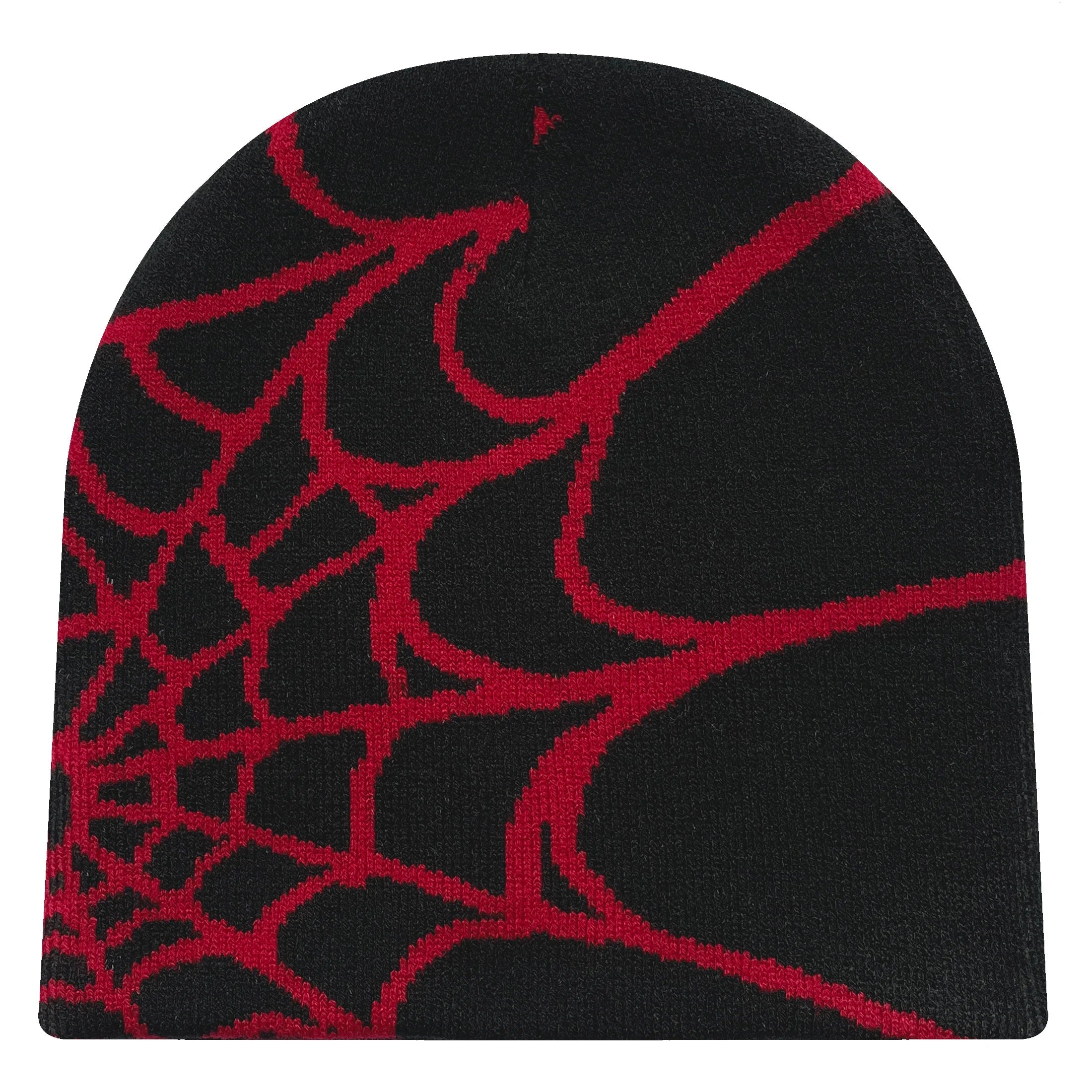 NOUVEAU RICHE Unisex-Strickmütze Mit Spinnennetz-Print, Warme Outdoor-Pullovermütze Schwarz (3)