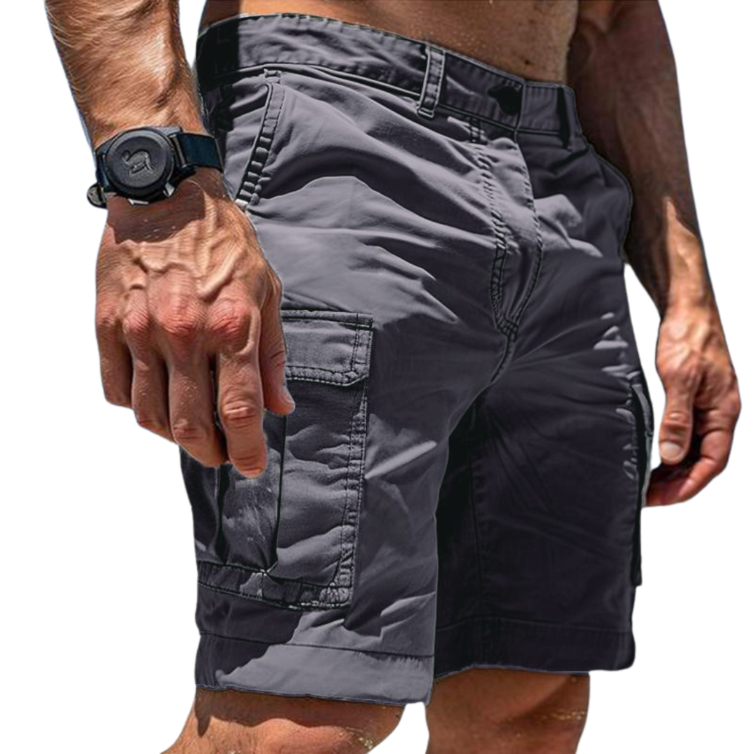 Men's Cotton Cargo Shorts | Lightweight Short Pants with Practical Side Pockets for Leisure and Outdoor | Cargo Bermuda Shorts