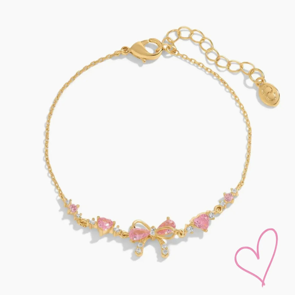 Damen Armband mit Schleife aus Edelstahl | Wasserfester Schmuck Verstellbar | Filigranes Schleifenarmband als Geschenkidee