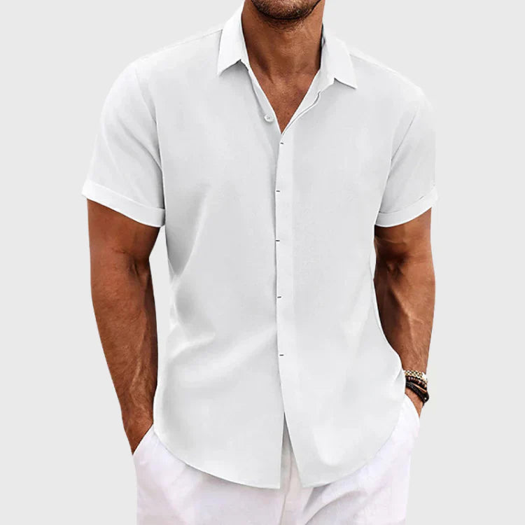 Lightweight men's short-sleeve shirt made from breathable summer fabric | Classic casual shirt with a regular fit for warm days