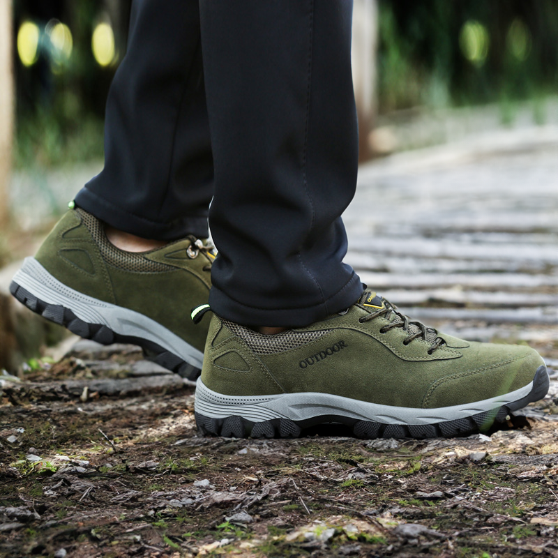 Orthopädische Wanderschuhe für Herren | Bequeme Trekkingschuhe mit Dämpfung gegen Fersensporn | Atmungsaktiv & Robust