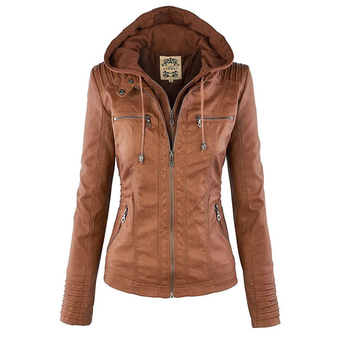 NOUVEAU RICHE Wetterfeste Damenjacke Mit Kapuze Wasserabweisend Leicht Khaki