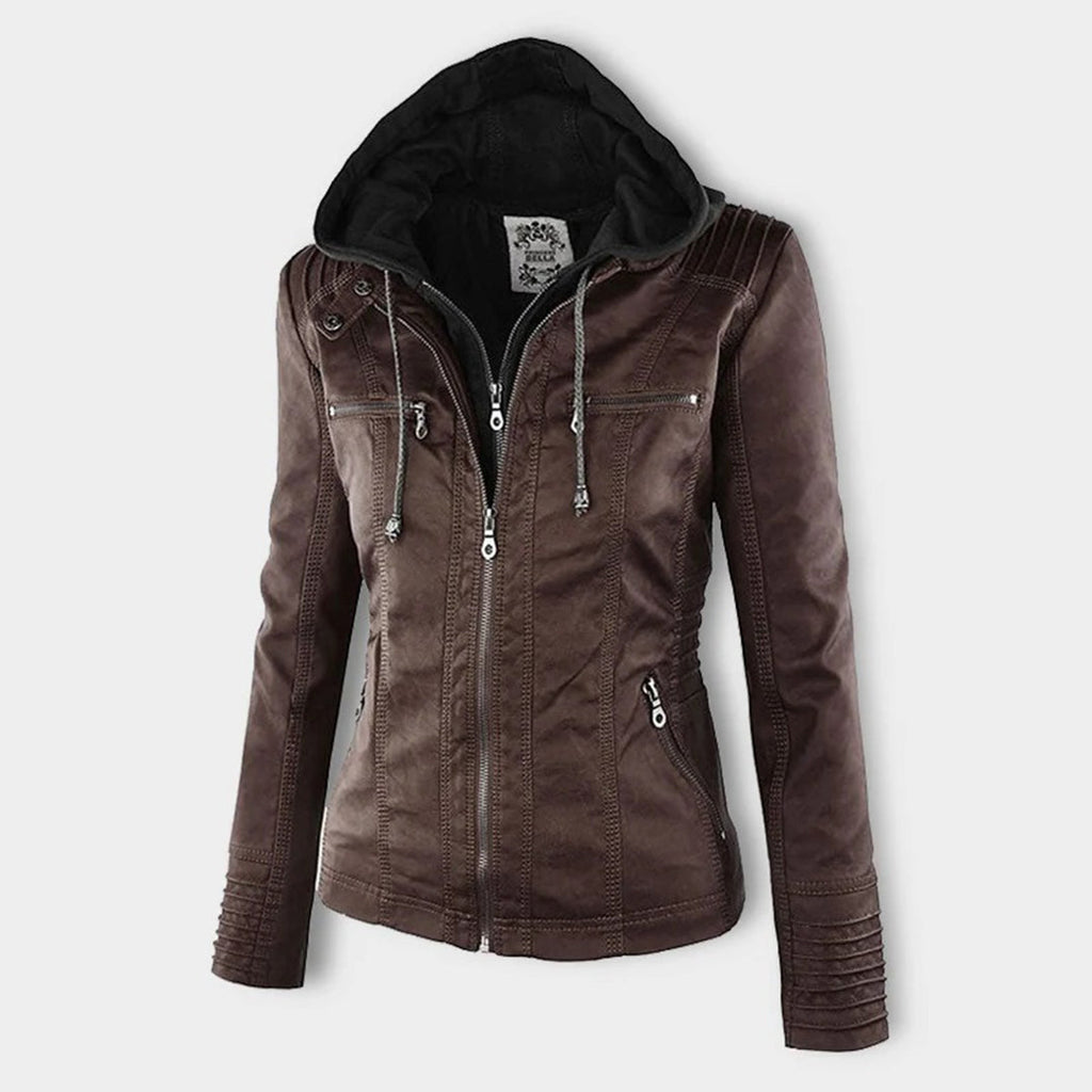 NOUVEAU RICHE Wetterfeste Damenjacke Mit Kapuze Wasserabweisend Leicht