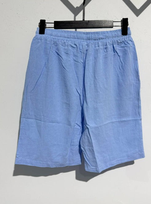 Leinenhose kurz Herren | Atmungsaktive Herren Leinen-Shorts für den Sommer | Bequeme Freizeitshorts mit klassischem Design