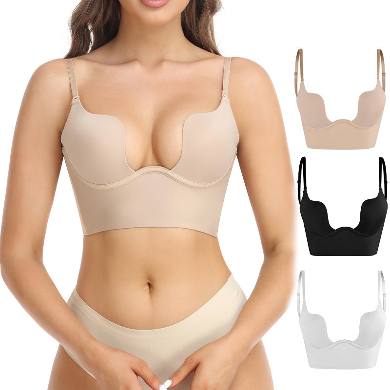 Rückenfreier BH für Damen | Nahtloser Push-up BH für rückenfreie Kleider und tiefe Ausschnitte | Bequemer Halt für jeden Tag