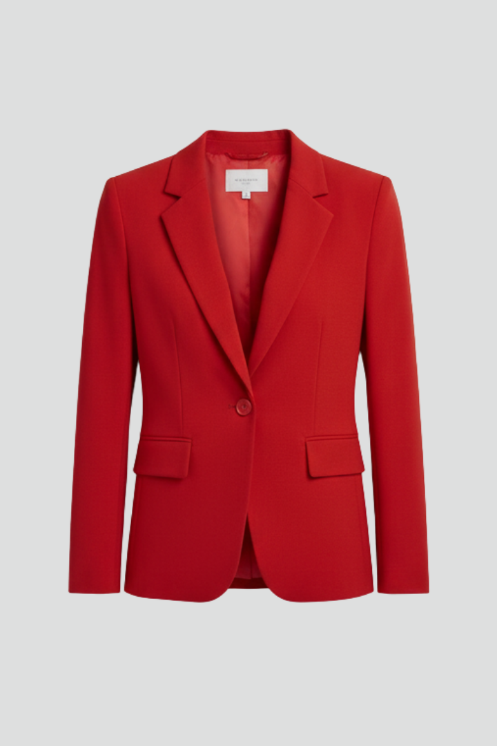 Klassischer Damen Blazer mit Reverskragen und Einknopf-Verschluss | Zeitloser Business Blazer mit Pattentaschen für Damen