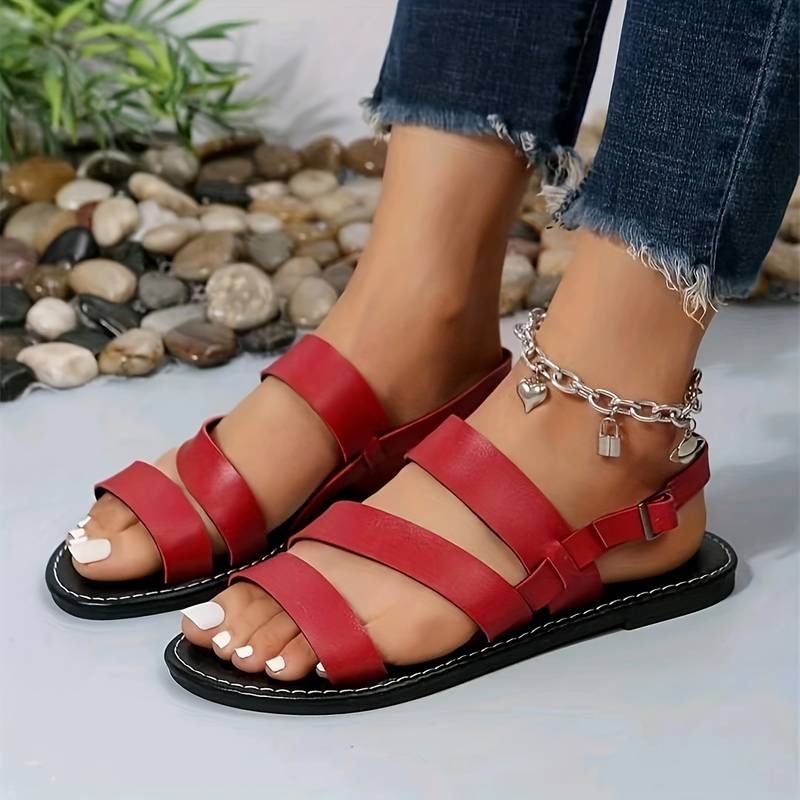 Schicke Damen-Sommersandalen mit drei Riemen für jeden Anlass