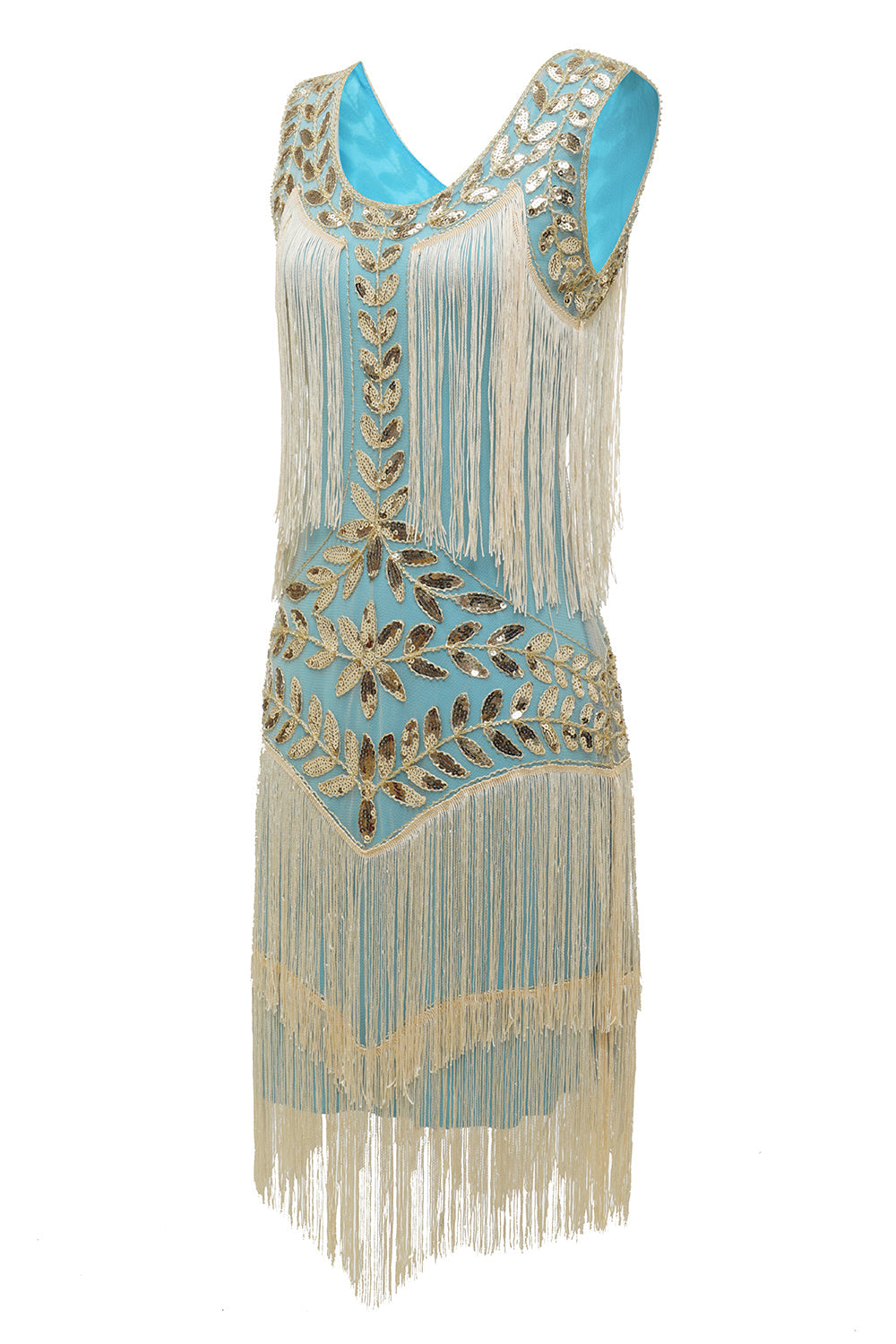 1920s Flapper Dress with Sequins & Fringe | Vintage Cocktail Dress for Wedding Guests and Gatsby Theme Parties