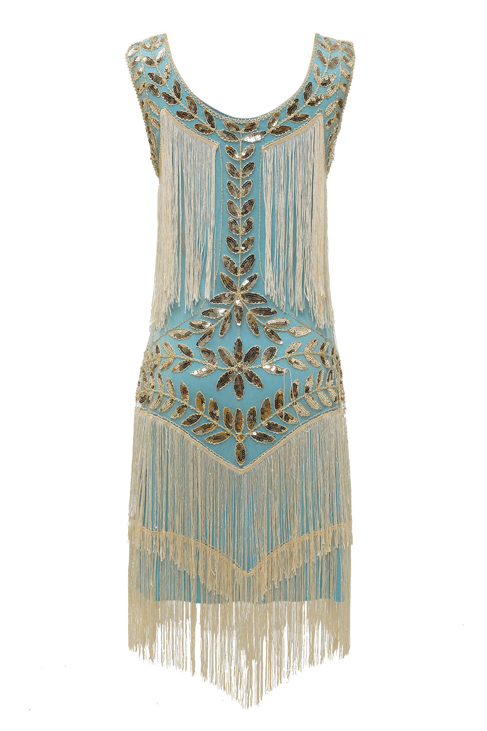 1920s Flapper Dress with Sequins & Fringe | Vintage Cocktail Dress for Wedding Guests and Gatsby Theme Parties
