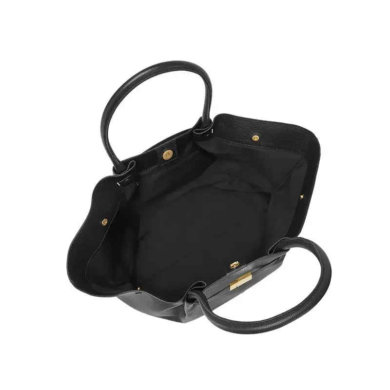 Large Shoulder Bag for Women | Oversized Shopper with Gold Clasp | Spacious Handbag for Business and Everyday Use