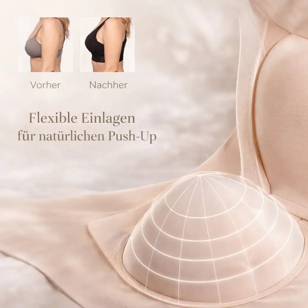 Seamless wire-free push-up bra for women with high comfort and shaping fit
