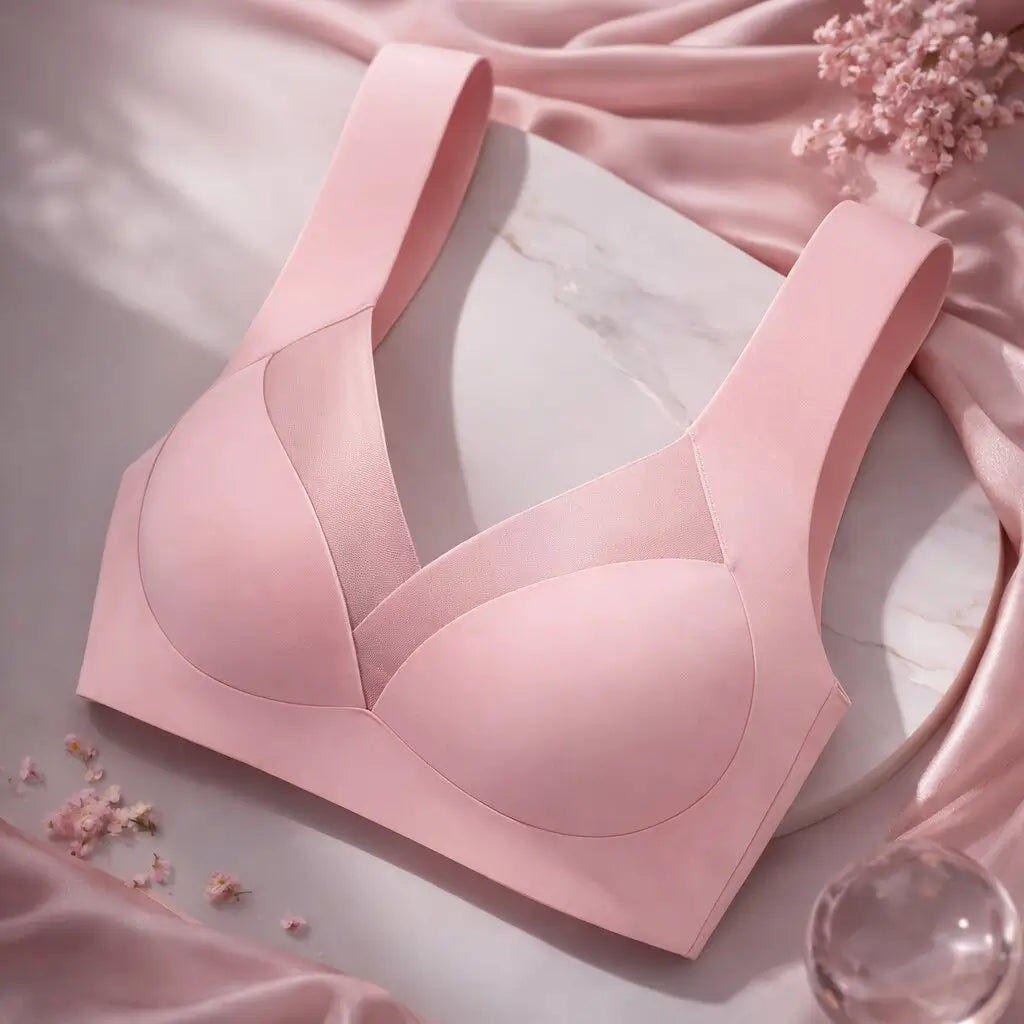 Seamless wire-free push-up bra for women with high comfort and shaping fit
