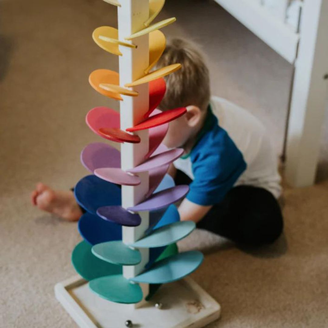 Rainbow Wooden Tree Toy – Educational and Natural Play Fun
