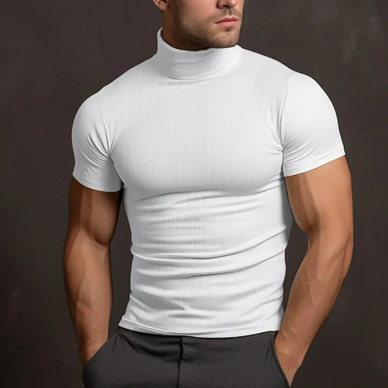 Men's Slim Fit Turtleneck Sweater | Breathable Turtleneck Shirt Made of Soft Material | Comfortable Long-Sleeve Shirt for Men