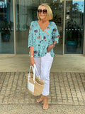 Women's blouse with three-quarter sleeves