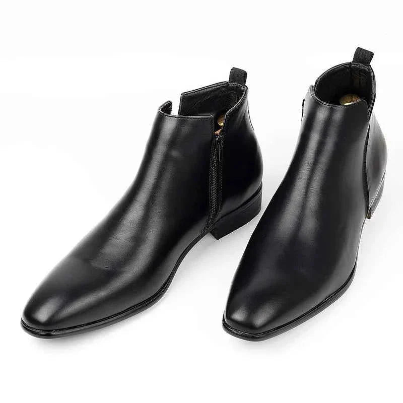 Chelsea Stiefeletten für Herren aus Leder mit bequemem Slip-on Design