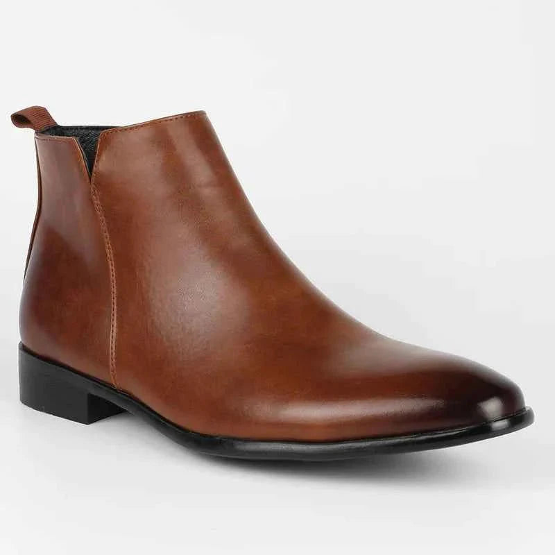 Chelsea Stiefeletten für Herren aus Leder mit bequemem Slip-on Design