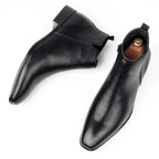 Chelsea Stiefeletten für Herren aus Leder mit bequemem Slip-on Design