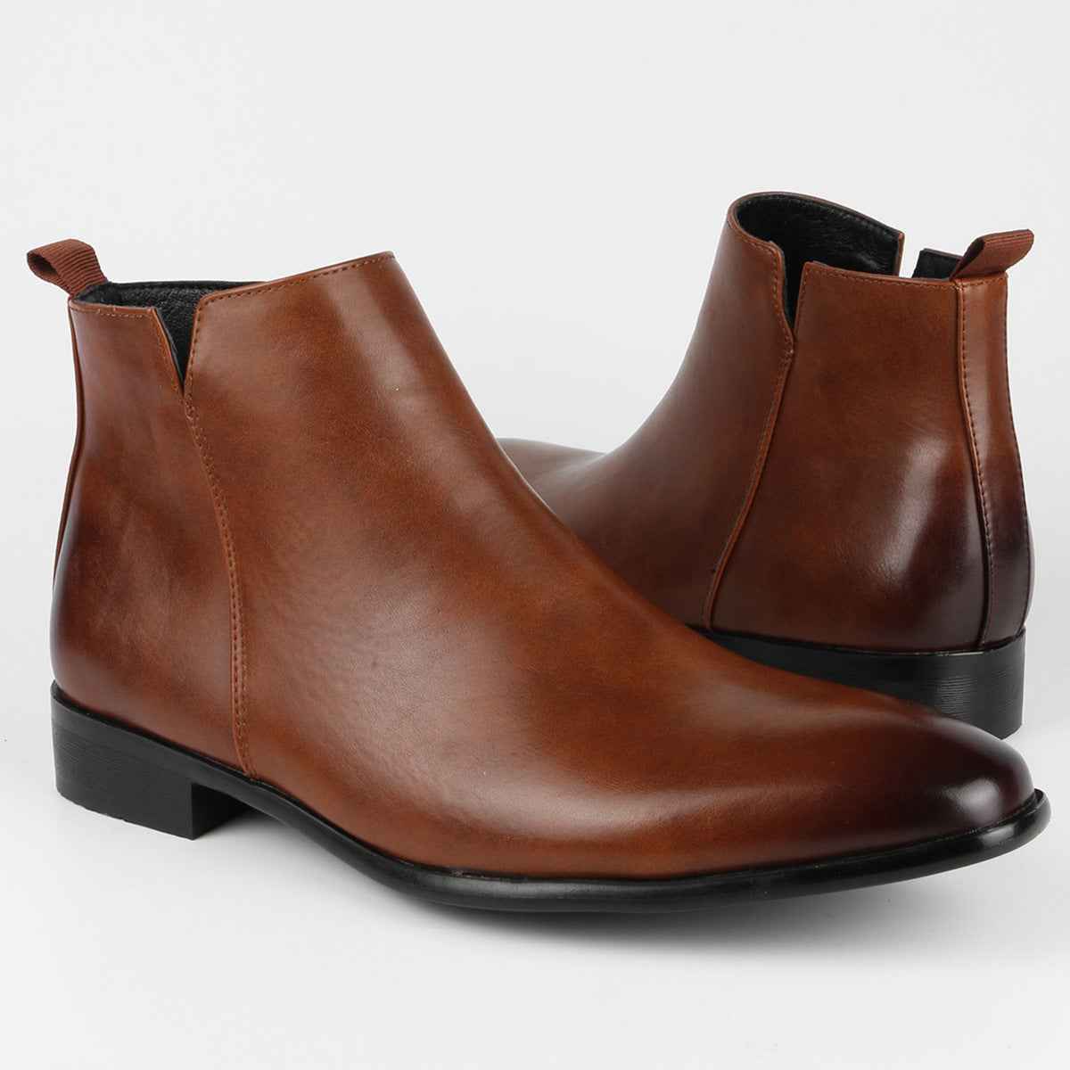 Chelsea Stiefeletten für Herren aus Leder mit bequemem Slip-on Design