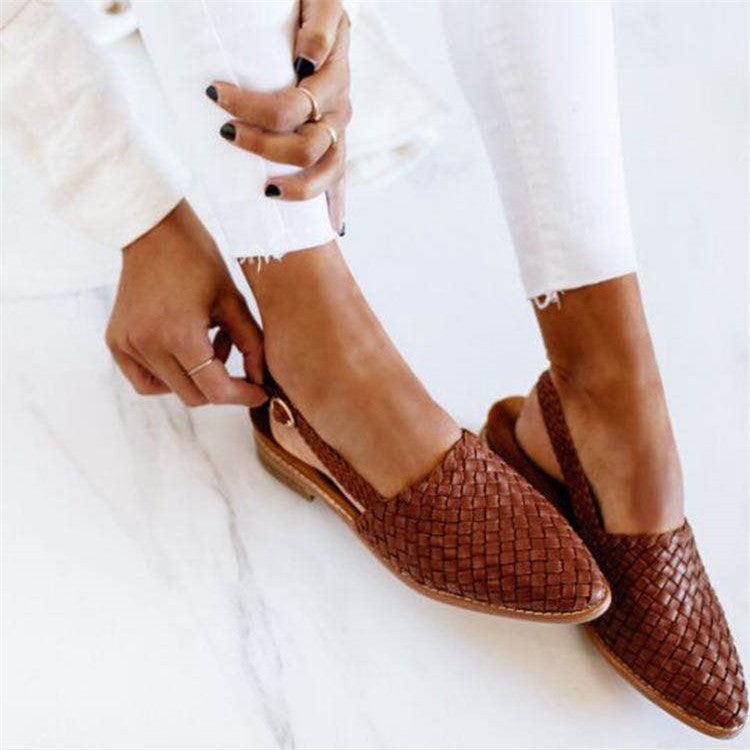 Orthopedic slingback ballerinas for women | Comfortable flat shoes with padded sole and adjustable strap for the...
