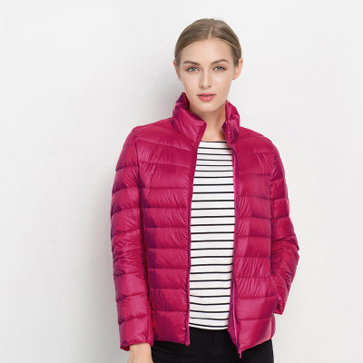 Leichte Damen Steppjacke für den Frühling | Wasserabweisende Übergangsjacke mit Stehkragen und Daunenfüllung | Winddichte