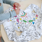 Kinder Baumwoll-Schlafanzug-Set zum Ausmalen – Kreativer Weihnachts-Pyjama