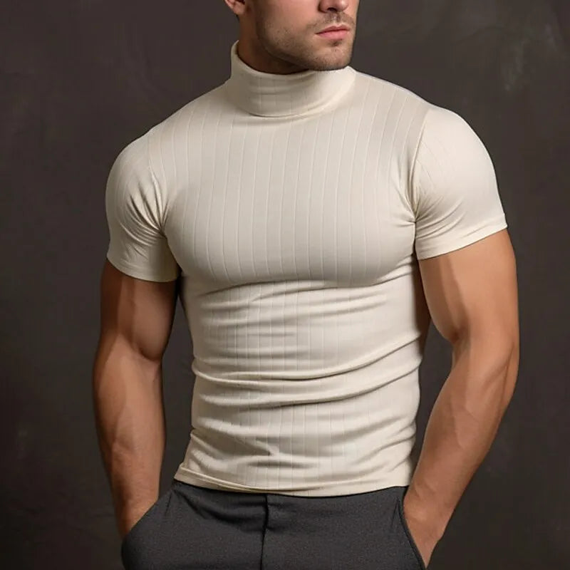 Men's Slim Fit Turtleneck Sweater | Breathable Turtleneck Shirt Made of Soft Material | Comfortable Long-Sleeve Shirt for Men