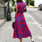 Wickelkleid mit Blumenmuster für Damen