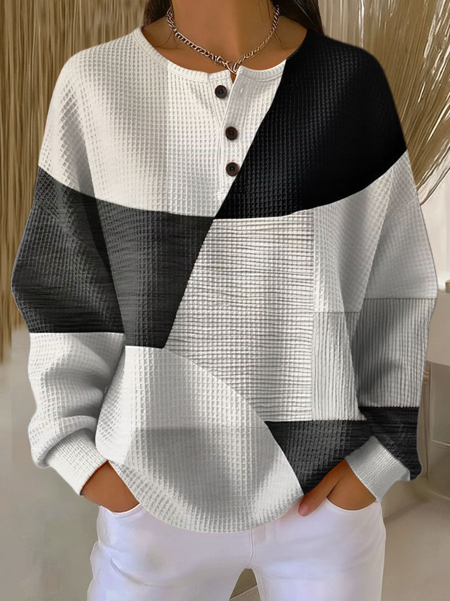 Warmer Damen-Strickpullover in Waffeloptik | Komfort & Weichheit
